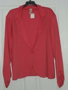 *CHAQUETA BLAZER PUNTO FUERA DE CENIZAS TALLA 3X (22/24) AZALEA ROJA ELÁSTICA NUEVA CON ETIQUETAS - Imagen 1 de 1