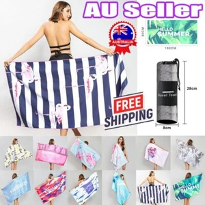 80x160cm Ex Large Microfibre Sand-free Beach TowKZ Quick Dry Travel Beach Towel - Picture 1 of 20