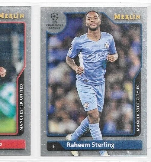 Raheem Sterling Manchester City 2021-22 Merlin Chrome UEFA League Base #62 - Image 1 of 1
