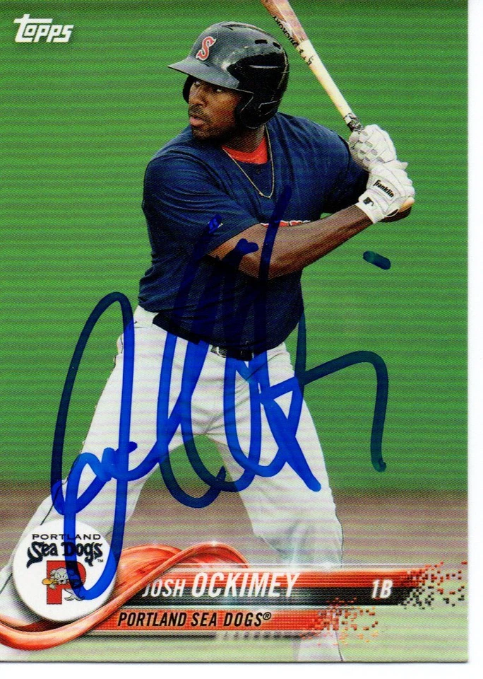 Josh Ockimey Portland Sea Dogs 2018 Topps Pro Debut Signed Card - Image 1 of 1