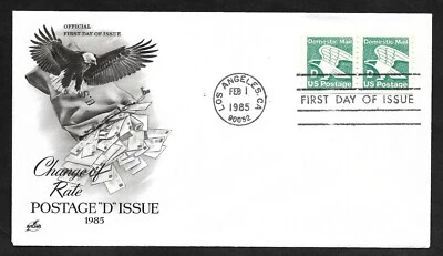 #2112 (22c) "D" & Eagle ArtCraft FDC Coil Pair - Image 1 of 2