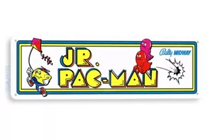 Jr Pac-Man Insegna arcade, marcatore classico gioco arcade, sala giochi insegna in latta C484 - Foto 1 di 3