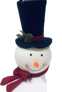CUTE CHRISTMAS SNOWMAN TREE TOPPER FOR TOP HAT TREE TOPPER HOLIDAY HOME DECOR - Picture 1 of 4