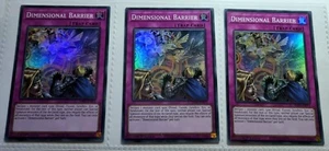 Yugioh! 3x Dimensional Barrier 1st Ed. engl. RA01-EN72 Super Rare play set 25th - Picture 1 of 1