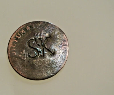 Saint-Christophe (St. Kitts) - Colonie britanique - 2 Sous comptemarqué SK RARE - Image 1 of 2