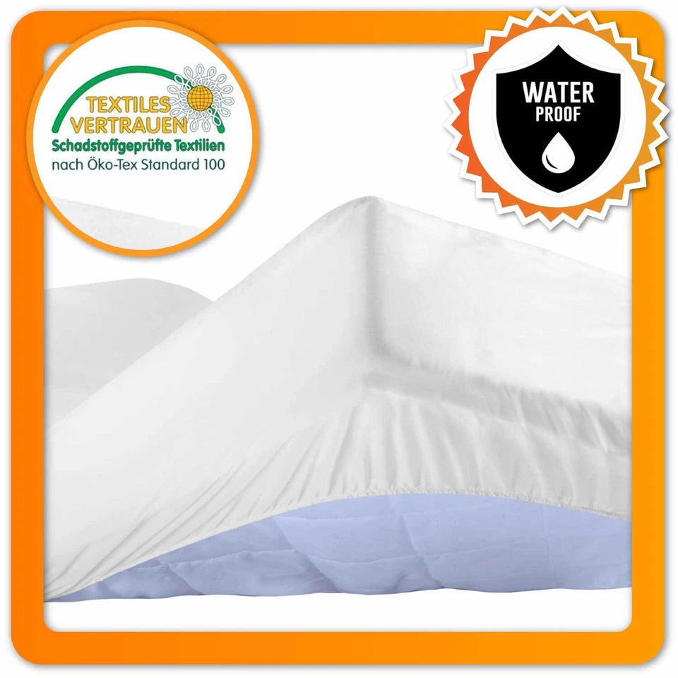 Molton Waterproof Mattress Topper Mattress Protector Fitted Sheet Waterproof - Image 1 of 4