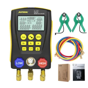 Digital Manifold Gauge Kühlung HVAC Vakuum Druck Temperatur Tester Meter Kit - Bild 1 von 18