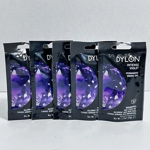 Dylon Permanent Fabric Dye Intense VIOLET 1.75 oz Lot of 5 Tie Dye Clothing - Picture 1 of 4