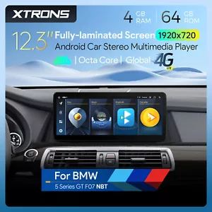 12.3" Android 14 Octa Core LTE 4G 64G Car Stereo GPS For BMW 5 Series GT F07 NBT - Picture 1 of 21