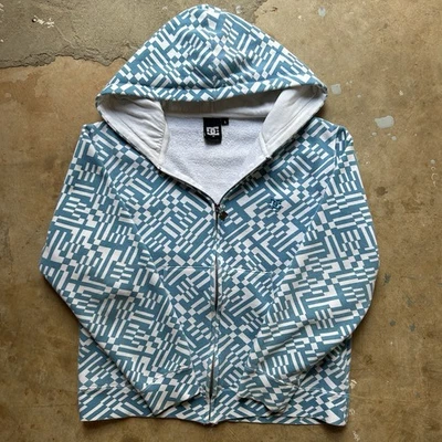 Vintage DC Skate Skateboards All Over Print Graphic Geometric Full-Zip Hoodie S - Image 1 of 4