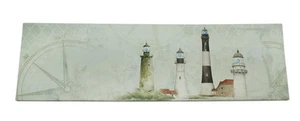 Zeckos Coastal Lights Mantel Sized Lighthouse LED Canvas Print - Picture 1 of 3