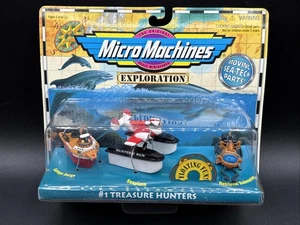 1995 Micro Machines #1 TREASURE HUNTERS EXPLORATION SALVAGE BARGE SEAPLANE SUBMA - Picture 1 of 5