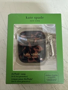 Kate Spade New York Apple AirPods 1st and 2nd Case w/Keychain - Tortoiseshell - Picture 1 of 4