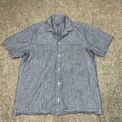 J. McLaughlin Shirt Mens Size M Blue Cotton Casual Designer - Image 1 of 4