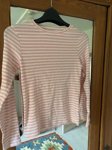 top a maniche lunghe a righe rosa e bianco realizzato da Next 11 anni - Foto 1 di 11