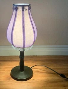Beaded Fringe Blue Desk Lamp Childs Lamp Office Lamp Bedroom Lamp - Picture 1 of 10