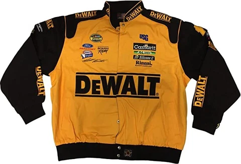 DeWALT NASCAR Matt Kenseth #17 Men's Gold Twill Uniform Men's Jacket 3XL & 4XL Cover