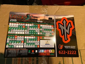 2019 NORFOLK TIDES MINOR LEAGUE BASEBALL MAGNET MAGNETIC SCHEDULE - Picture 1 of 3