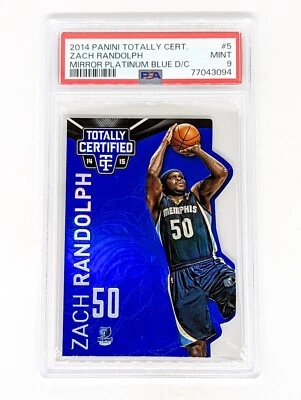 2014-15 Totally Certified Mirror Platinum Blue #5 Zach Randolph /74 PSA 9 - Image 1 of 2
