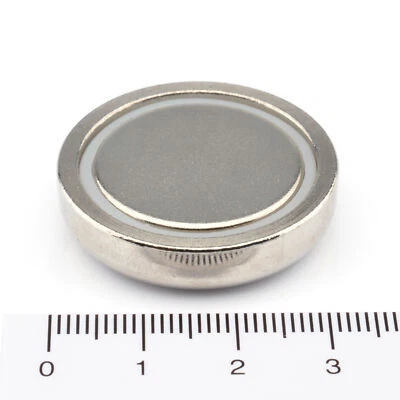 EARTHMAG GMBH 5 POWER NEODYM FLACHGREIFER D32x8 MM TOPF MAGNETE SUPER STARKE HAFT 35 KG