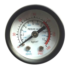 Back Mount Pressure Gauge 0-180 kPa Scale Pressure Guage 0-12Bar - Picture 1 of 5
