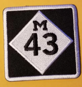 M 43 Michigan Detroit approx 2.5x2.5" Embroidered Patch   Iron and or sew - Picture 1 of 2