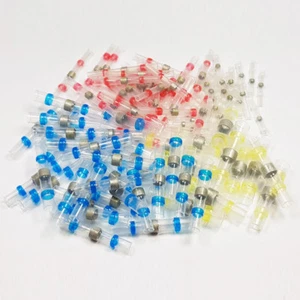 Heat Shrink Solder Sleeve Butt Terminal Connectors Adhesive Lined x 100 Mixed - Picture 1 of 5