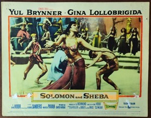 Gina Lollobrigida does a sexy dance Solomon & Sheba original Lobby Card 4476