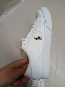 New Polo Ralph Lauren Theron 3 Low Top White Leather Size 3 - Picture 1 of 8