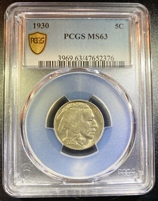 1930-P Buffalo Nickel 5C PCGS MS63 - Image 1 of 4