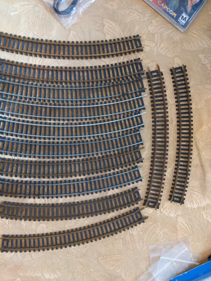 12 HO Scale 18"R Curved Snap Track, brass and nickel.AHM,Atlas,Bachman,Tyco...T2 - Image 1 of 1