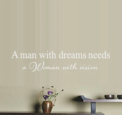 A Man with Dreams, is a woman with vision ~ Wall Decal  - Image 1 of 2