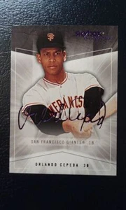 Orlando Cepeda Giants 2005 Skybox Autographics Purple Fleer No PRINT RUN WOW - Picture 1 of 3