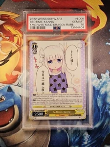 Bedtime, Kanna Weiss Schwarz E006 PSA 10 Miss Kobayashi Dragon Maid Rare - Bild 1 von 2