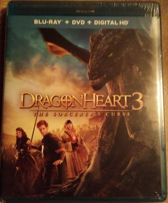 DRAGON HEART 3: THE SORCEROR'S CURSE (2015) BLU-RAY / DVD Factory Sealed - Image 1 of 2