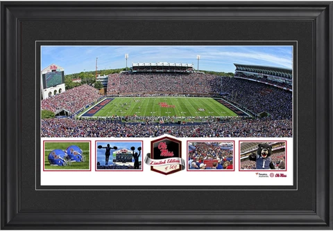 Ole Miss Rebels Vaught-Hemingway Stadium Panoramic Collage-L.E. 500 Cover