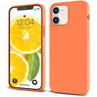 New iPhone 12 Mini Silicone Case Premium, Orange (5.4”)
