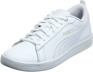 PUMA Damen Smash WNS V2 L Sneaker Freizeit Schnür Leder Schuhe 365208-04 weiß - Bild 1 von 1