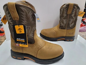 ARIAT WorkHog H20 Composite Toe Waterproof Pull On Boots 10008635 Bark / Green - Picture 1 of 5