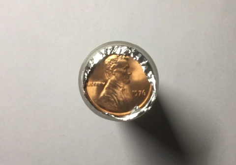 1976 Lincoln Memorial Cent  ROLL P Uncirculated Cover