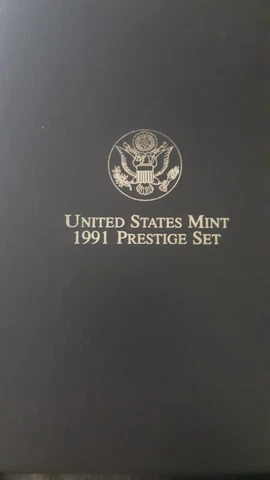 1991 S Prestige  Proof Set. Coins in Mint Made Custom Display Box w/ COA Cover