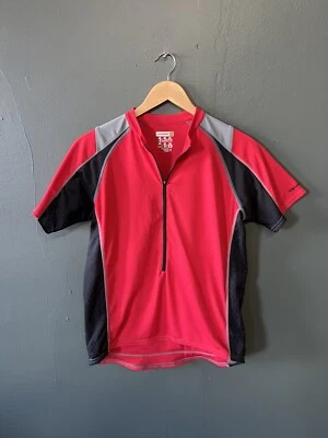 Camiseta deportiva de ciclismo Cannondale para hombre roja con cremallera 3/4 manga corta talla grande Foto 1 de 3