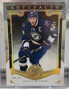 DAVID BACKES 2015-16 Upper Deck Artifacts Base GOLD 19/25