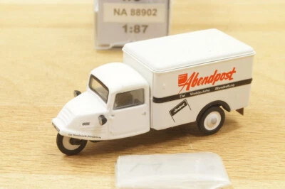 HO 1:87 NPE NA 88902 Triciclo Goliath GD 750 Con Scocca " Abendpost " NUOVO OVP - Immagine 1 di 4