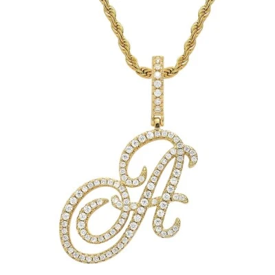 Ожерелье с инициалами буквами алфавита от A до Z изящное женское для девочек - Изображение 1 из 4