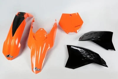Kit Carene Plastiche NERE ARANCIONI Per KTM SX-F 250 2007-2010 / 525 SX-F 2007 Foto 1 de 3