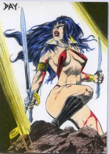2011 Vampirella Sketch Card By: David Day - Picture 1 of 1