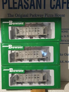 BOWSER WISCONSIN&SOUTHERN BALLAST HOPPERS (CONVERTED PS-2's) 3-CAR NUMBERS - Picture 1 of 2