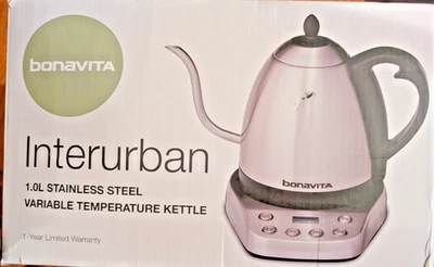 HERVIDOR DE AGUA BONAVITA INTERURBANO DIGITAL TEMPERATURA VARIABLE CUELLO DE CISNE (BV07002US) Foto 1 de 3