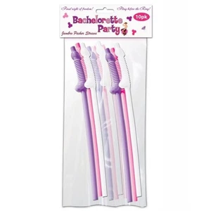Junggesellinnenabschied Pecker Trinkhalme - verschiedene Farben 10er Pack (2er Pack) - Bild 1 von 1
